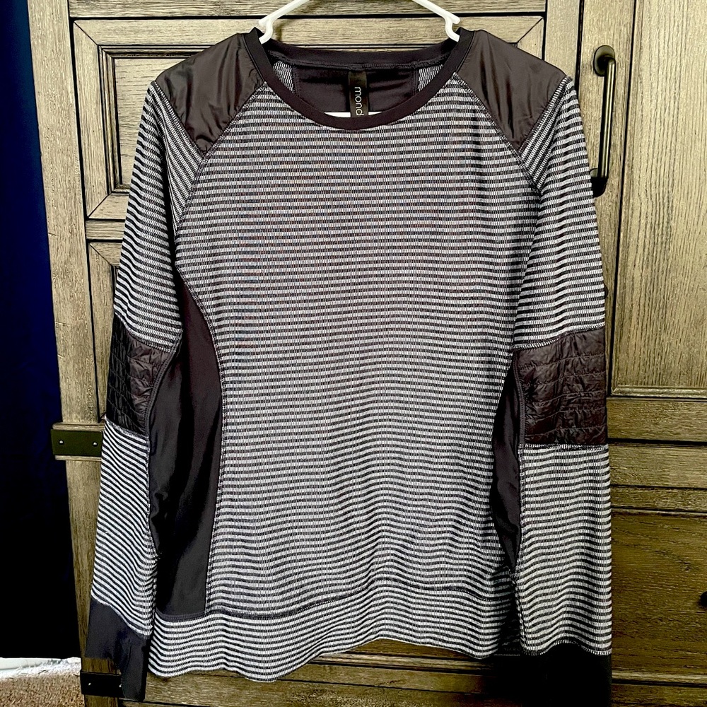 Ladies Mondetta long sleeve striped shirt
